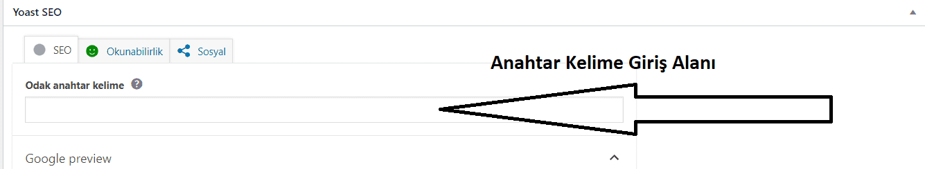 anahtar kelime-site içi seo