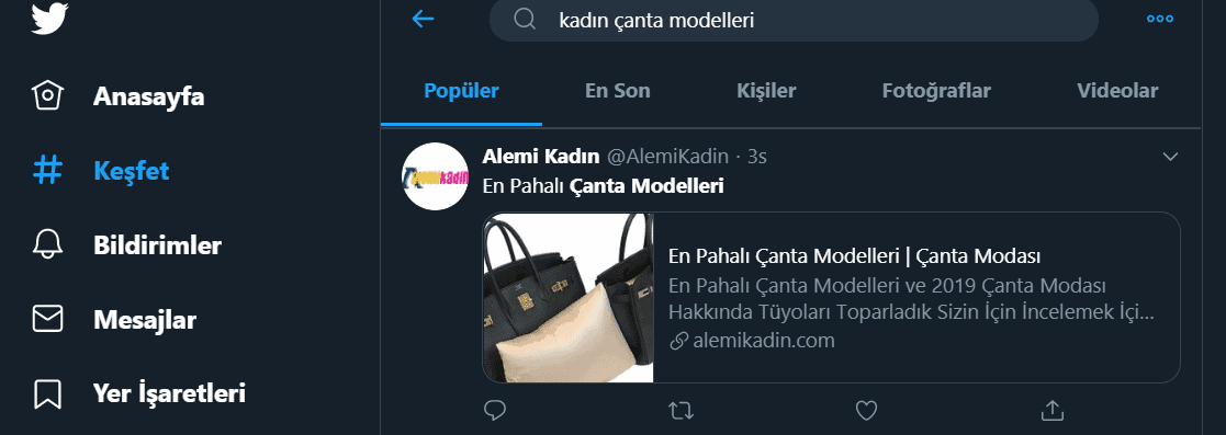 sosyal medya twitter araştırması