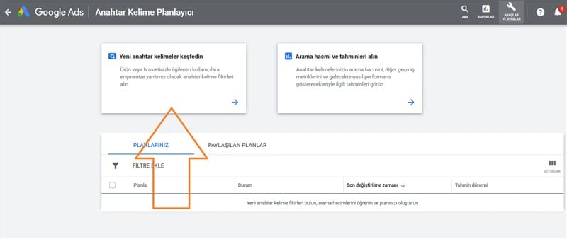 anahtar kelime keşfet