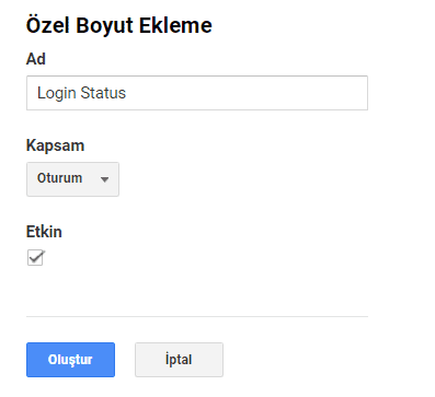 özel boyut ekleme