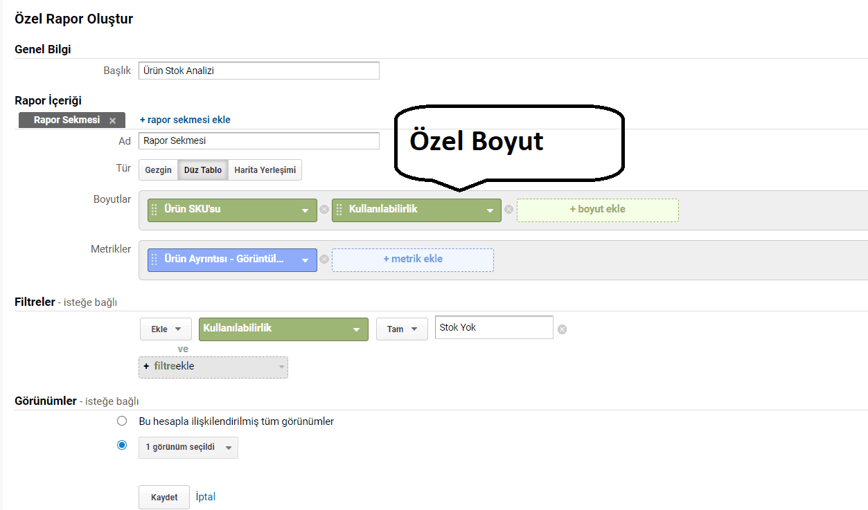 özel rapor hazırlama