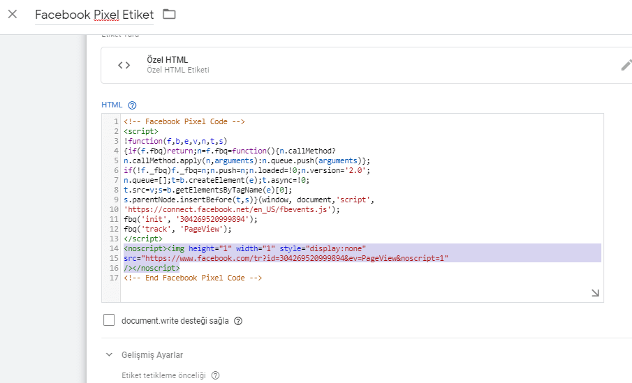 GTM İle Facebook Pixel Kodu Eklemeyi Öğrenin